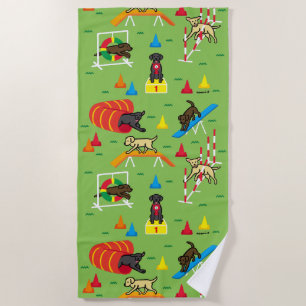 Labrador Retriever Hund Agility Strandtuch