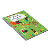 Labrador Retriever Hund Agility Training Choco Notizblock (Rechte Seite)