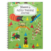 Labrador Retriever Hund Agility Training Choco Notizblock (Vorderseite)