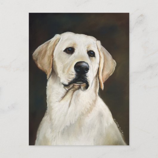 Labrador Retriever Hund Art Postkarte (Vorderseite)