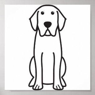 Labrador Retriever Hund Cartoon Poster