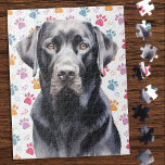 Labrador Retriever Hund farbenfrohe Paw Prints Puzzle<br><div class="desc">Suchen Sie nach einer lustigen und interessanten Aktivität, die Sie mit Ihrer Familie in dieser Ferienzeit teilen können? Schauen Sie sich nur unsere Puzzle-Kollektion mit spielerischen Labrador Retrievers an! Als Hundeliebhaber werden Sie die Vielfalt unserer Designs verehren, darunter niedliche und kuschelige Welpen, liebenswerte Gelb-, Schokolade- und Schwarze-Labradore, und sogar Szenen...</div>