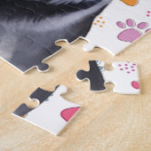 Labrador Retriever Hund farbenfrohe Paw Prints Puzzle (Seite)
