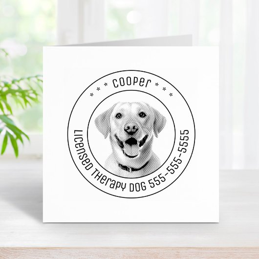 Labrador Retriever Hund Foto Runde Gummistempel