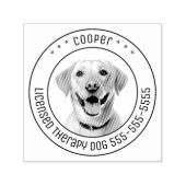 Labrador Retriever Hund Foto Runde Permastempel (Design)