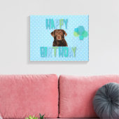 Labrador Retriever Hund Happy Birthday Leinwanddruck (Insitu (Wohnzimmer))