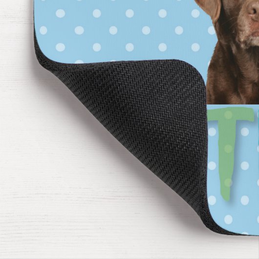Labrador Retriever Hund Happy Birthday Mousepad (Ecke)