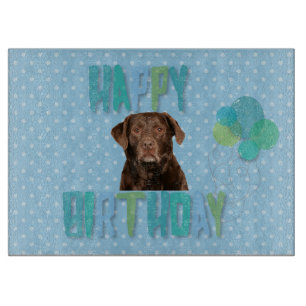 Labrador Retriever Hund Happy Birthday Schneidebrett