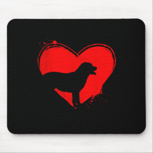 Labrador Retriever Hund Herzform Valentinstag Hund Mousepad