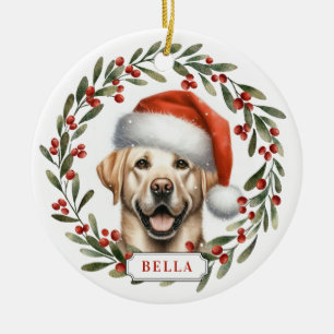 Labrador Retriever Hund Keramik-Kreis-Ornament Keramik Ornament