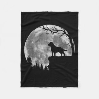 Labrador Retriever Hund Mond Silhouette Halloween Fleecedecke