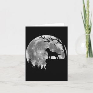 Labrador Retriever Hund Mond Silhouette Halloween Karte
