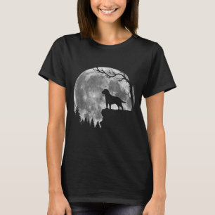 Labrador Retriever Hund Mond Silhouette Halloween T-Shirt
