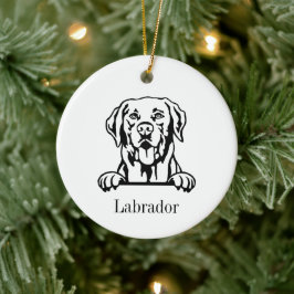 Labrador Retriever Hund Personalisiert Pet Ornamen Keramik Ornament