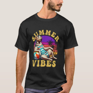 Labrador Retriever Hund Retro Sonnenuntergang Somm T-Shirt
