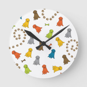 Labrador Retriever Hund Round Clock Runde Wanduhr
