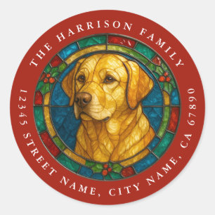Labrador Retriever Hund runde Aufkleber