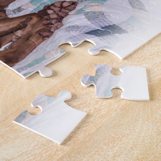 Labrador retriever-Hund, schlafend, Puzzlespiel Puzzle (Seite)