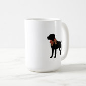 Labrador Retriever Hund Silhouette Kaffeetasse (VorderseiteRechts)