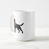 Labrador Retriever Hund Silhouette Kaffeetasse (Vorderseite Links)