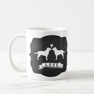 Labrador Retriever Hund Silhouetten Liebe Kaffeetasse