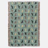 Labrador Retriever Hund Silhouetten Muster Labrado Decke (Vorderseite Vertikal)