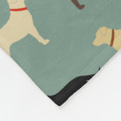 Labrador Retriever Hund Silhouetten Muster Labrado Fleecedecke (Ecke)