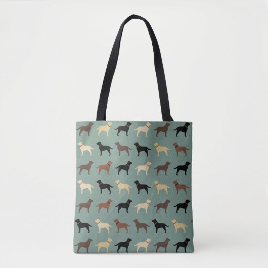 Labrador Retriever Hund Silhouetten Muster Labrado Tasche (Vorderseite)