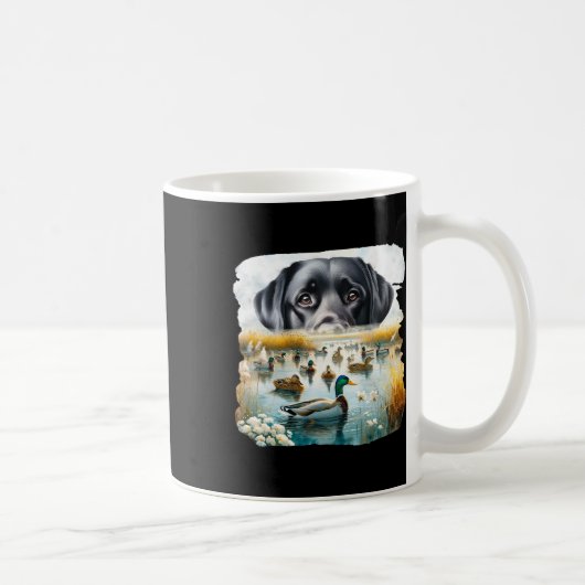 Labrador Retriever Hund Us Flag Duck Hunter Kaffeetasse (Rechts)