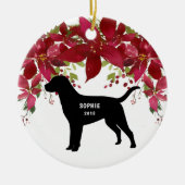 Labrador Retriever Hund Weihnachtsbaum Ornament (Vorne)