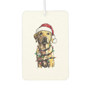 Labrador Retriever Hunde Baum Weihnachtspullover X Autolufterfrischer
