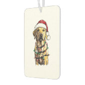 Labrador Retriever Hunde Baum Weihnachtspullover X Autolufterfrischer (Links)
