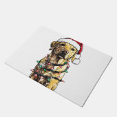 Labrador Retriever Hunde Baum Weihnachtspullover X Fußmatte (Schrägansicht)