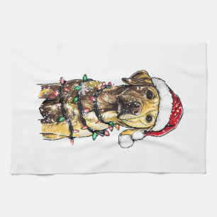 Labrador Retriever Hunde Baum Weihnachtspullover X Geschirrtuch