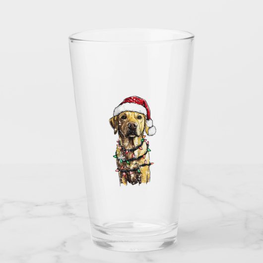 Labrador Retriever Hunde Baum Weihnachtspullover X Glas (Vorderseite)