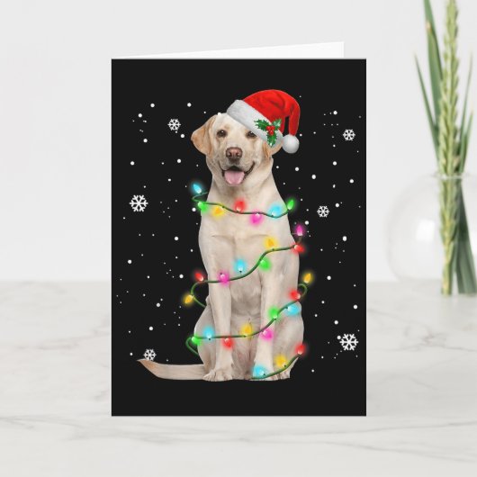 Labrador Retriever Hunde Baum Weihnachtspullover X Karte (Vorderseite)