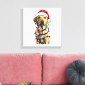 Labrador Retriever Hunde Baum Weihnachtspullover X Leinwanddruck (Insitu (Wohnzimmer))