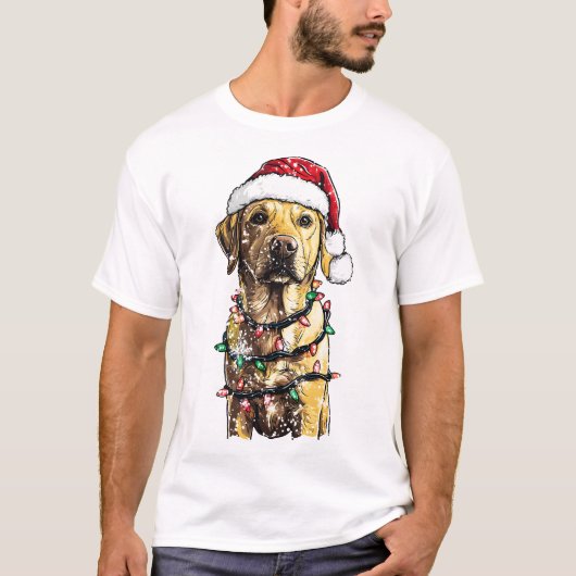 Labrador Retriever Hunde Baum Weihnachtspullover X T-Shirt (Vorderseite)