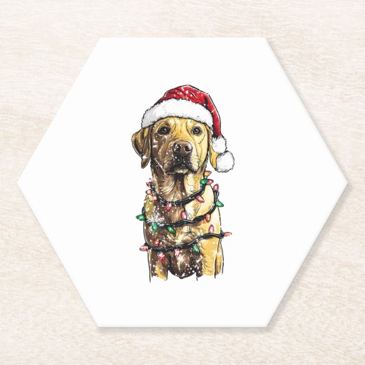 Labrador Retriever Hunde Baum Weihnachtspullover X Untersetzer (Vorderseite)