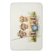 Labrador Retriever Hunde Fischen Badematte (Vorderseite Vertikal)