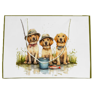 Labrador Retriever Hunde Fischen Große Geschenktüte