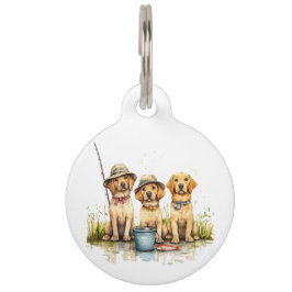 Labrador Retriever Hunde Fischen Haustiermarke