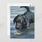 "Labrador Retriever" Hunde Kunst Postkarte (Vorne/Hinten)
