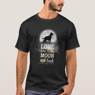 Labrador Retriever Hunde Liebe zum Mond T-Shirt