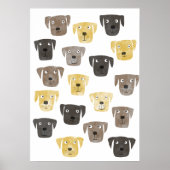 Labrador Retriever Hunde Poster (Vorne)
