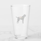 Labrador Retriever Hunde Rasse Bohemisch Floral Glas (Rückseite)