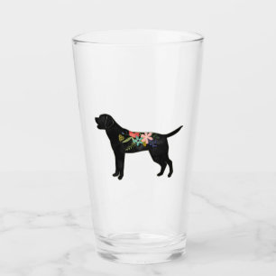 Labrador Retriever Hunde Rasse Bohemisch Floral Glas