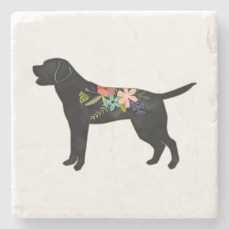 Labrador Retriever Hunde Rasse Bohemisch Floral Steinuntersetzer
