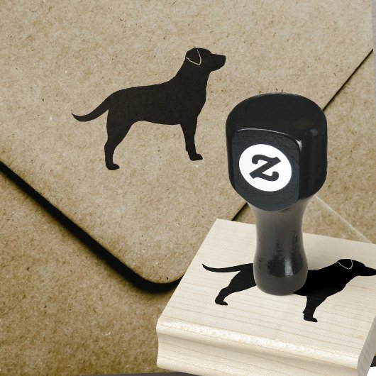 Labrador Retriever Hunde Silhouette Gummistempel