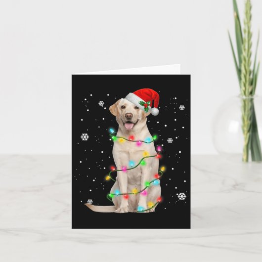 Labrador Retriever Hunde Tree Christmas Sweater Xm Karte (Vorderseite)